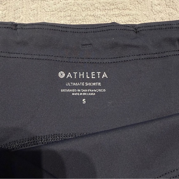 Athleta Ultimate 3" Athletic Shorts Running Shorts BLACK Women’s Small #566739 - Picture 3 of 9